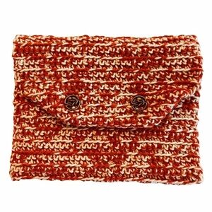 VINTAGE Handmade Sweater Knit Hand Muff Hand Warmer Clutch Bag